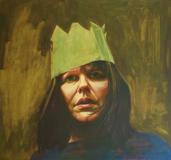 Self-portrait with Paper Hat
